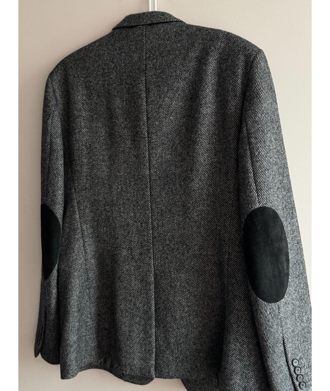 BURBERRY Серый шерстяной пиджак, фото 2