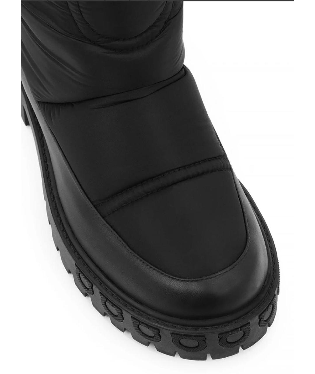 FERRAGAMO Черные кожаные сапоги, фото 3