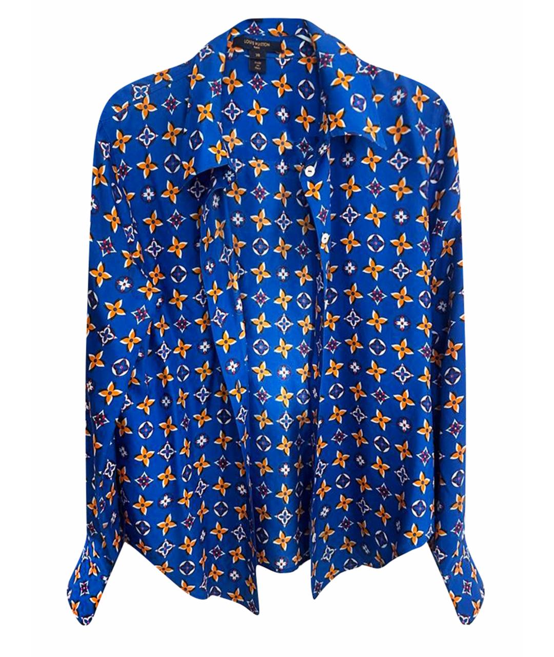 LOUIS VUITTON PRE-OWNED Синяя шелковая рубашка, фото 1