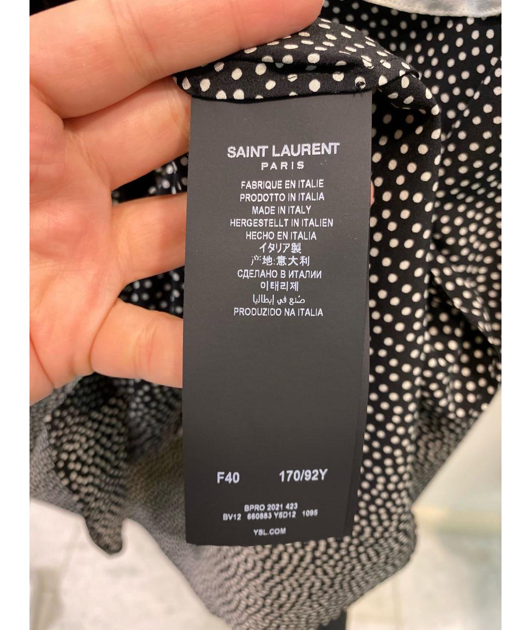 SAINT LAURENT Шелковая блузы, фото 5