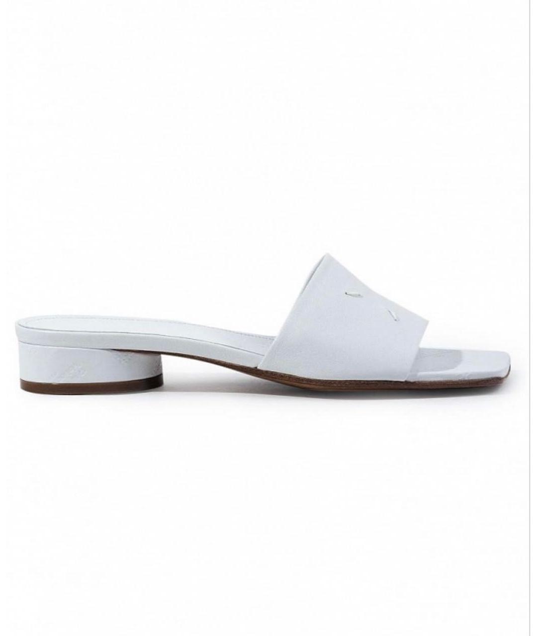 MAISON MARGIELA Белые кожаные сандалии, фото 1