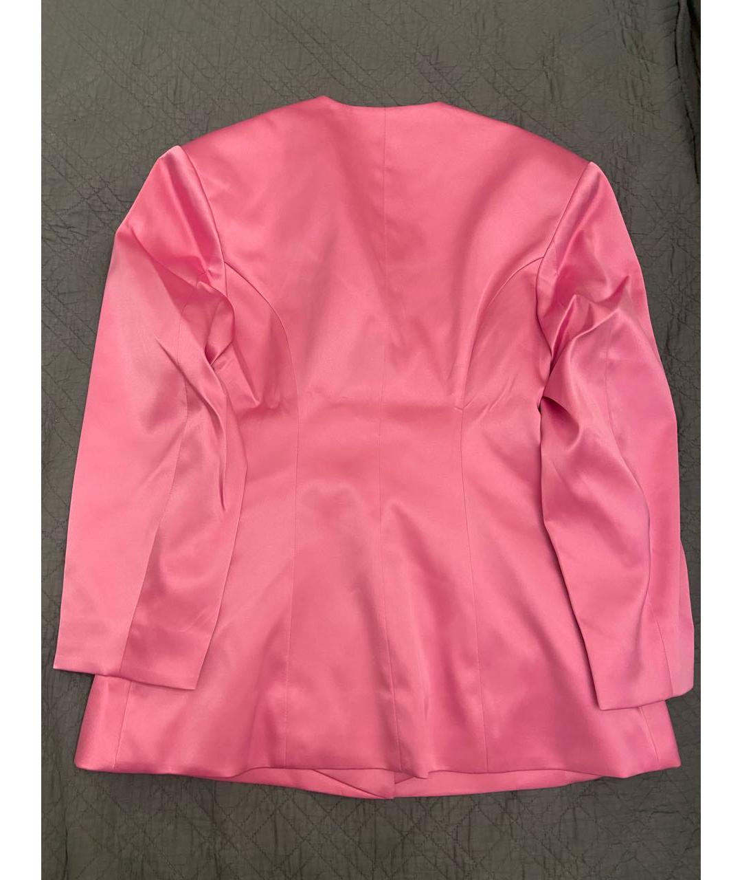 GANNI Розовый полиэстеровый жакет/пиджак, фото 6