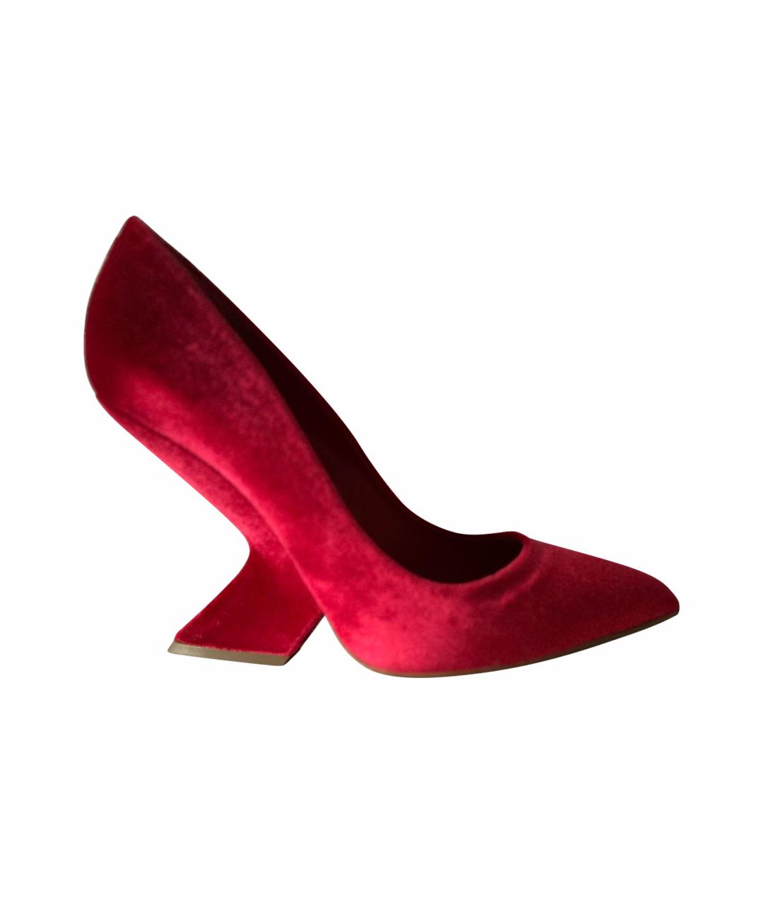 CHRISTIAN DIOR PRE-OWNED Красные бархатные туфли, фото 1