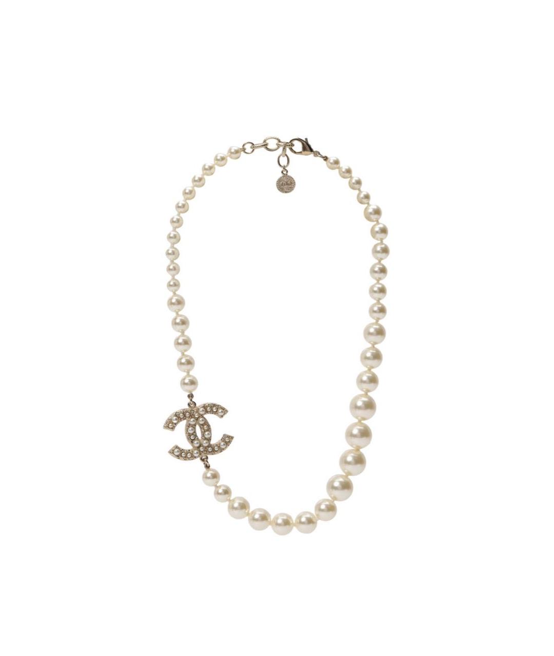 CHANEL Белое жемчужное колье, фото 1