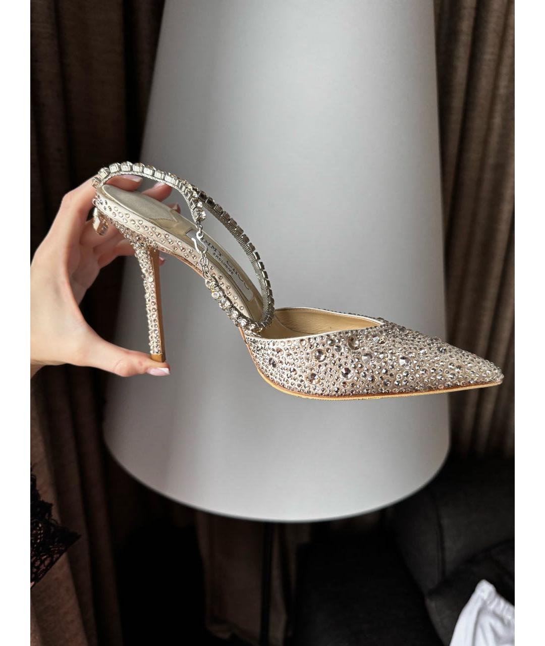 JIMMY CHOO Золотые туфли, фото 6
