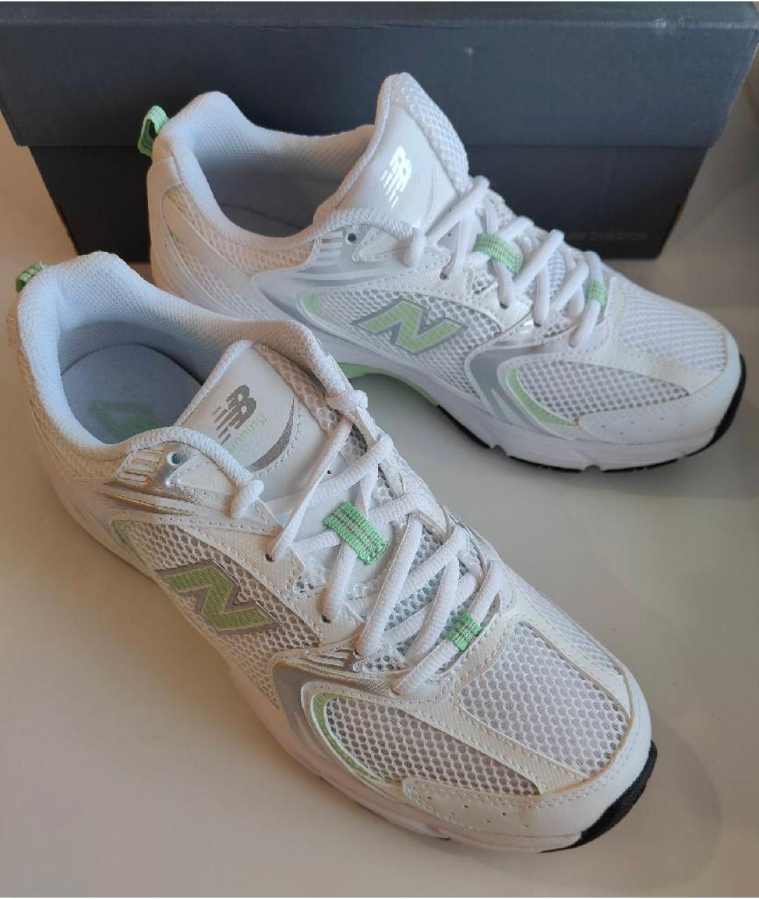 NEW BALANCE Белые текстильные низкие кроссовки / кеды, фото 9