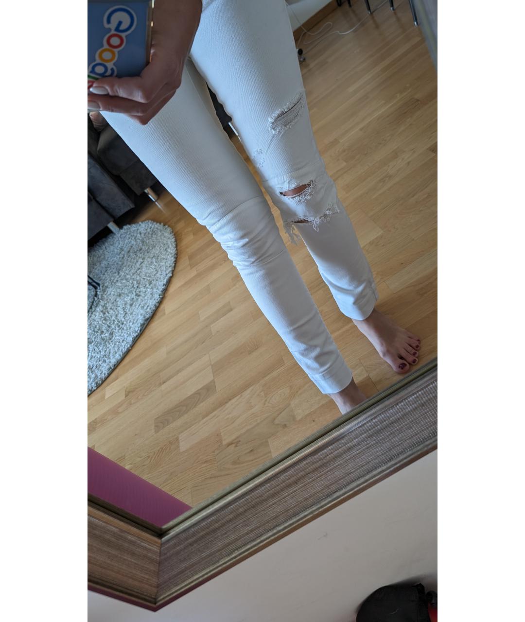 PIERRE BALMAIN Белые хлопковые джинсы слим, фото 5