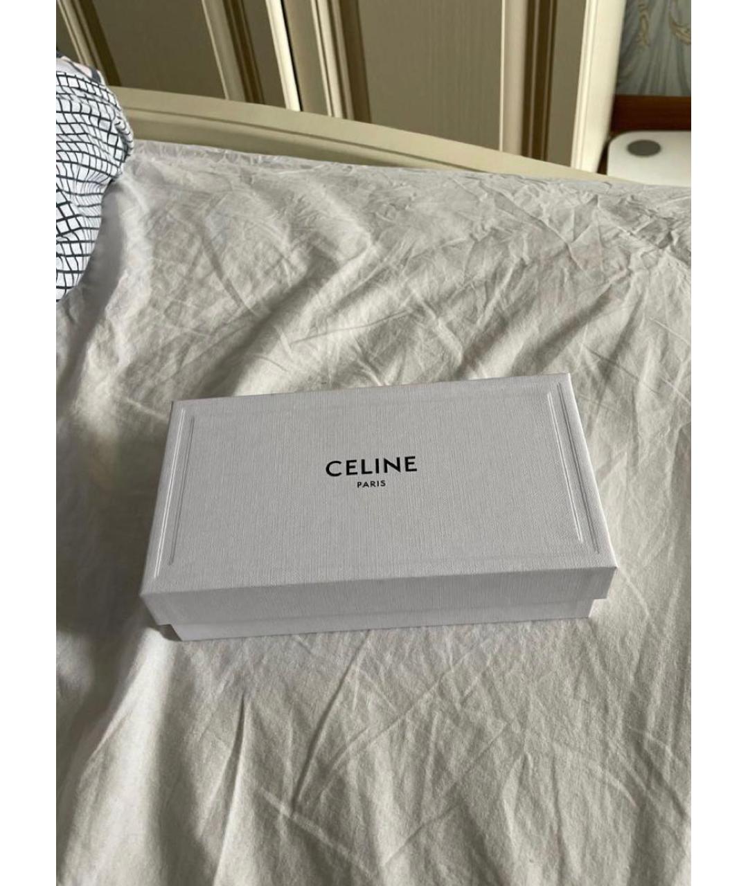 CELINE PRE-OWNED Коричневые пластиковые солнцезащитные очки, фото 4