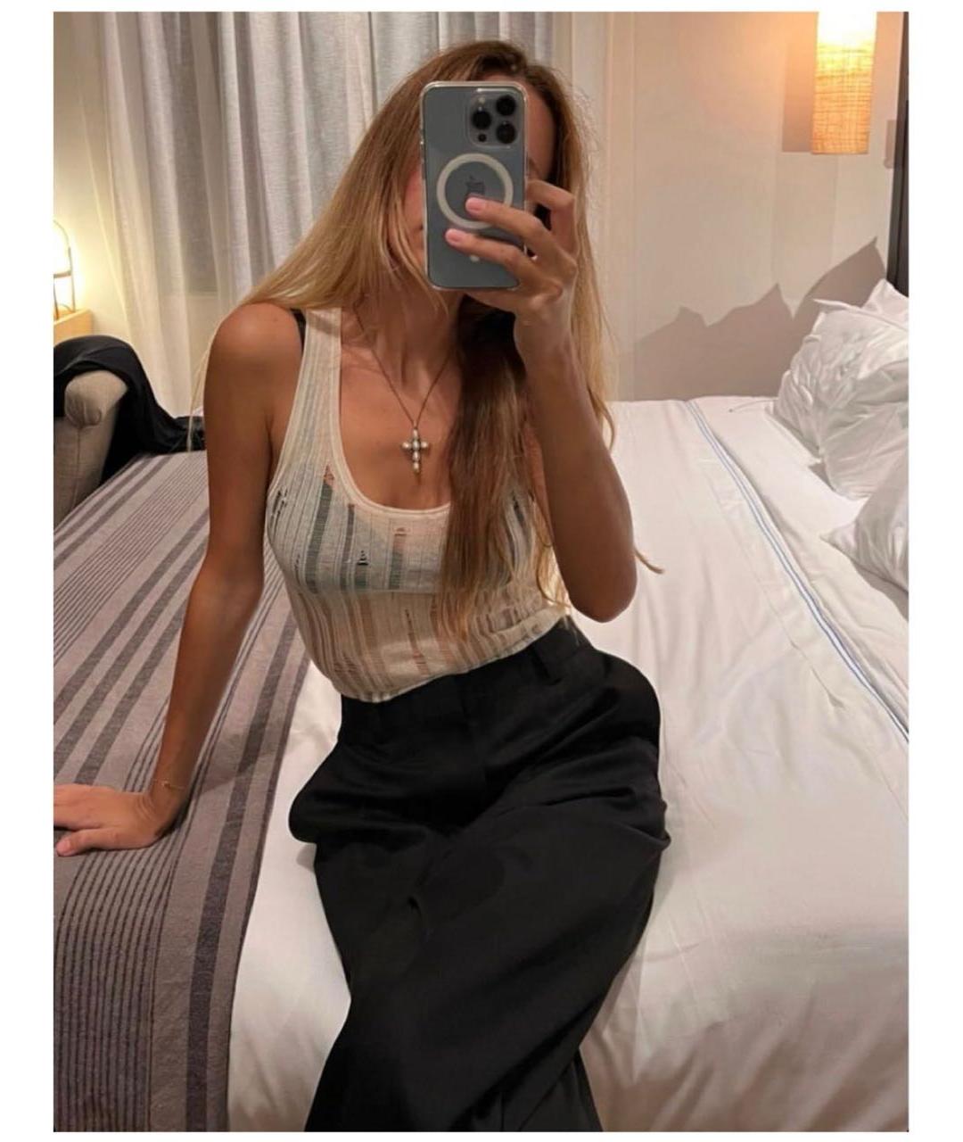 SAINT LAURENT Серебряная жемчужная подвеска, фото 8