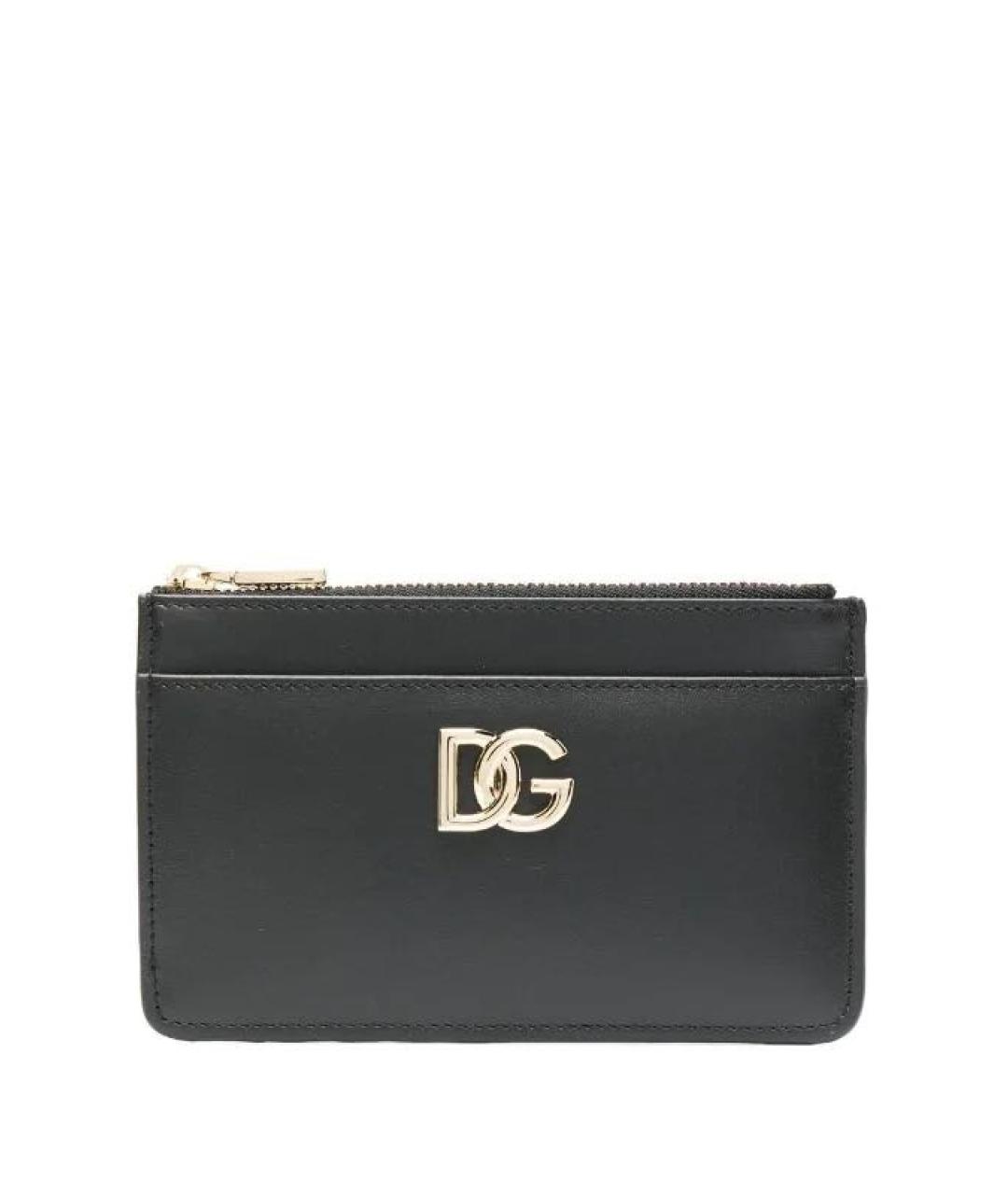 DOLCE&GABBANA Черный кожаный кошелек, фото 5