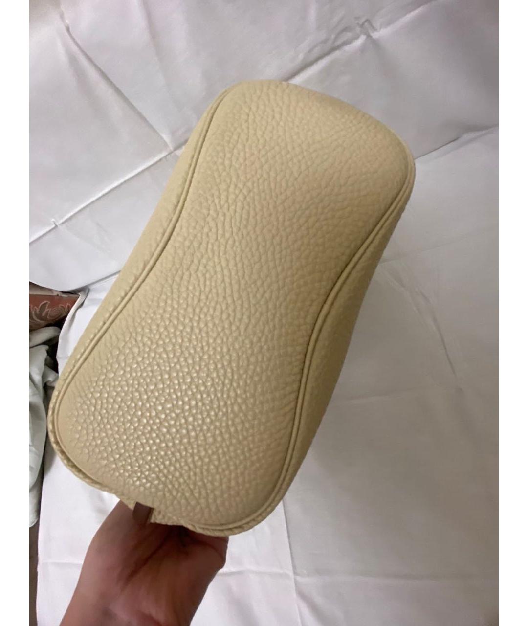 HERMES Бежевая кожаная сумка через плечо, фото 6