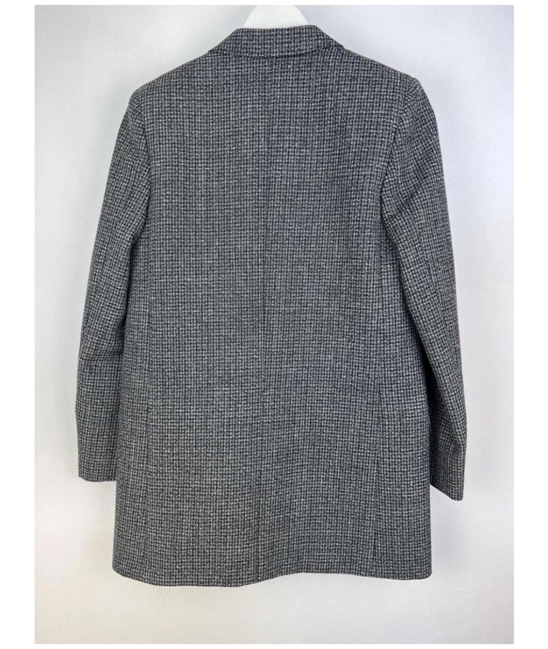 SAINT LAURENT Серый шерстяной жакет/пиджак, фото 2