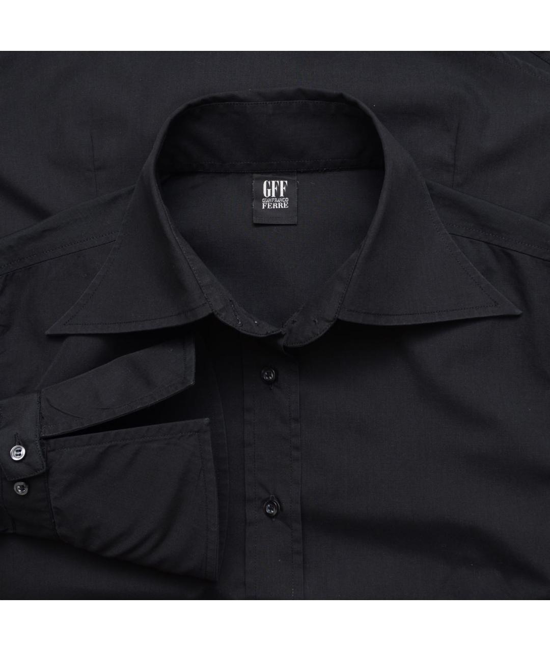 GIANFRANCO FERRE Черная хлопковая рубашка, фото 4