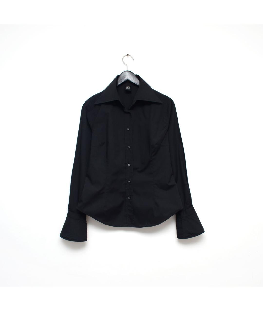 GIANFRANCO FERRE Черная хлопковая рубашка, фото 8