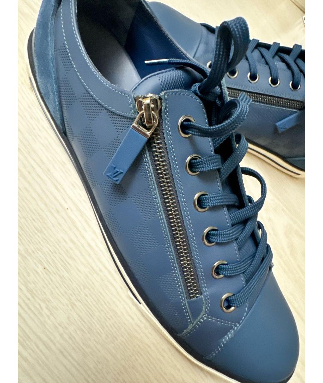 LOUIS VUITTON PRE-OWNED Синие низкие кроссовки / кеды, фото 7