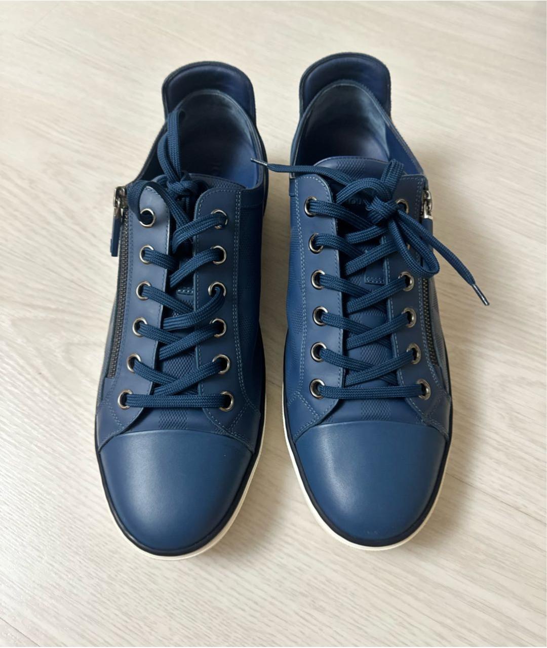 LOUIS VUITTON PRE-OWNED Синие низкие кроссовки / кеды, фото 2