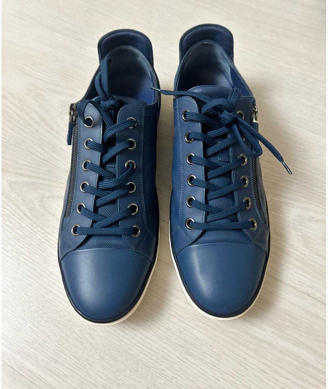 LOUIS VUITTON PRE-OWNED Синие низкие кроссовки / кеды, фото 3