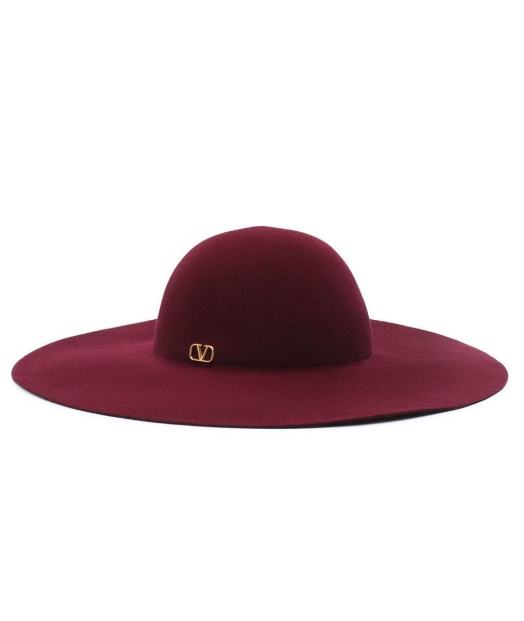 VALENTINO Бордовая шляпа, фото 1