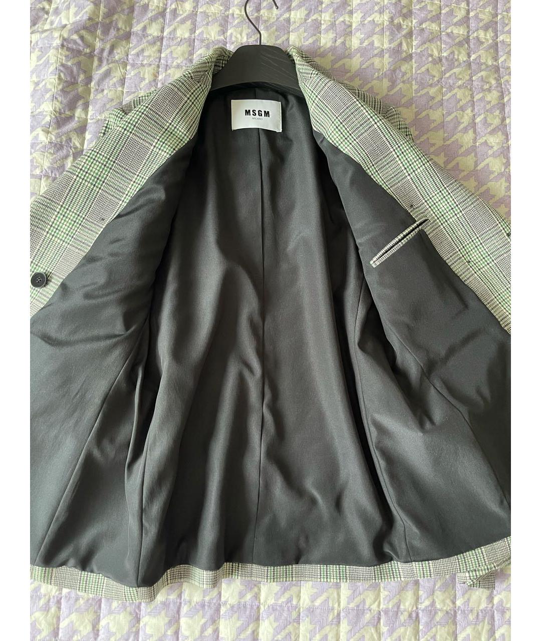 MSGM Зеленый шерстяной жакет/пиджак, фото 6