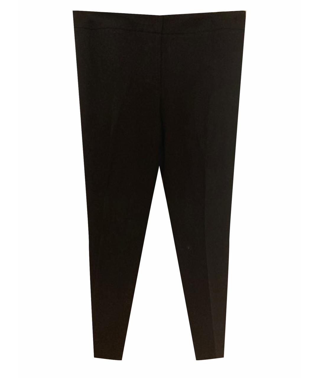ESCADA Черные шерстяные прямые брюки, фото 1