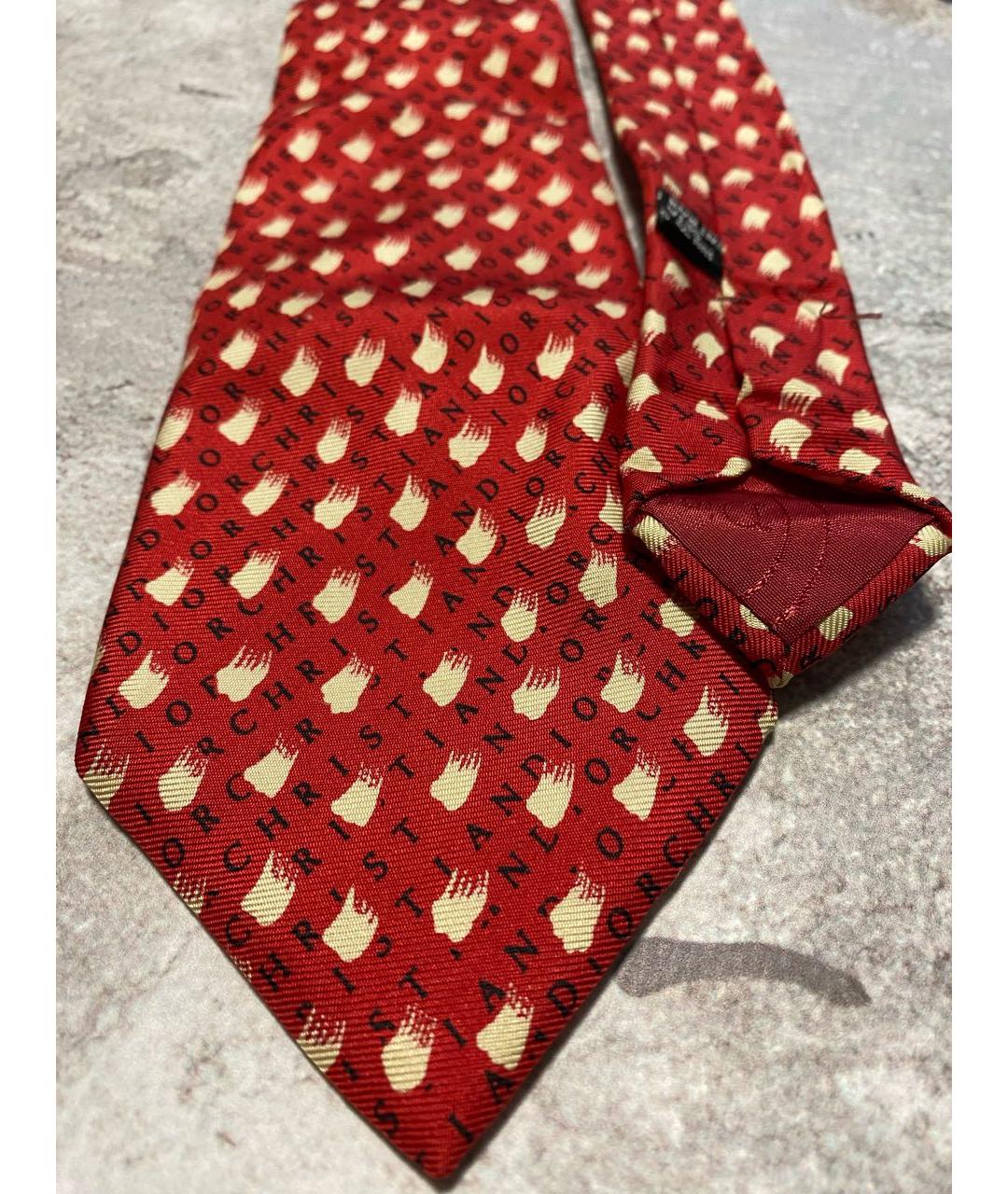 CHRISTIAN DIOR PRE-OWNED Красный шелковый галстук, фото 4
