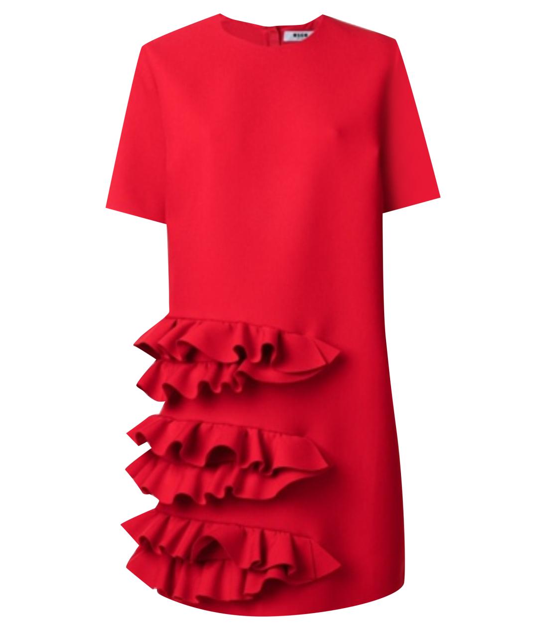 MSGM Красное повседневное платье, фото 1