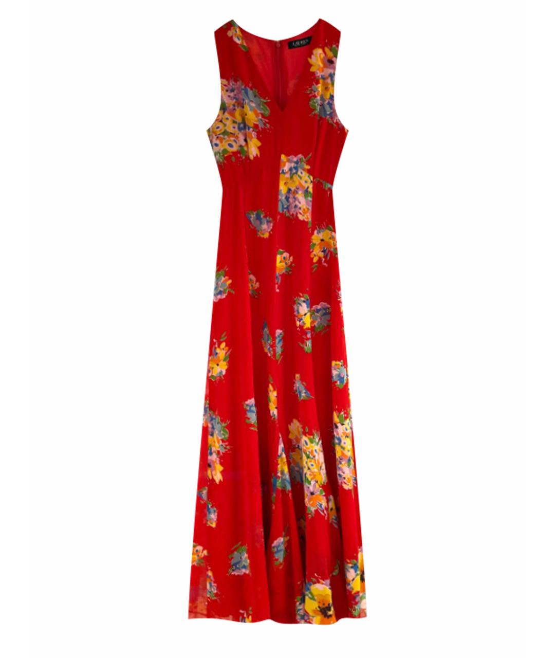 RALPH LAUREN Красное полиэстеровое повседневное платье, фото 1