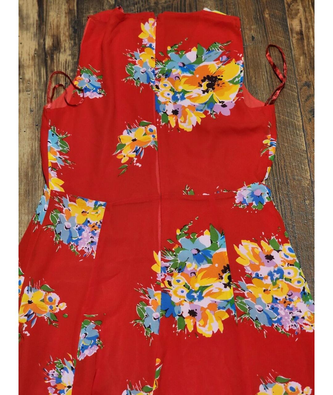 RALPH LAUREN Красное полиэстеровое повседневное платье, фото 9