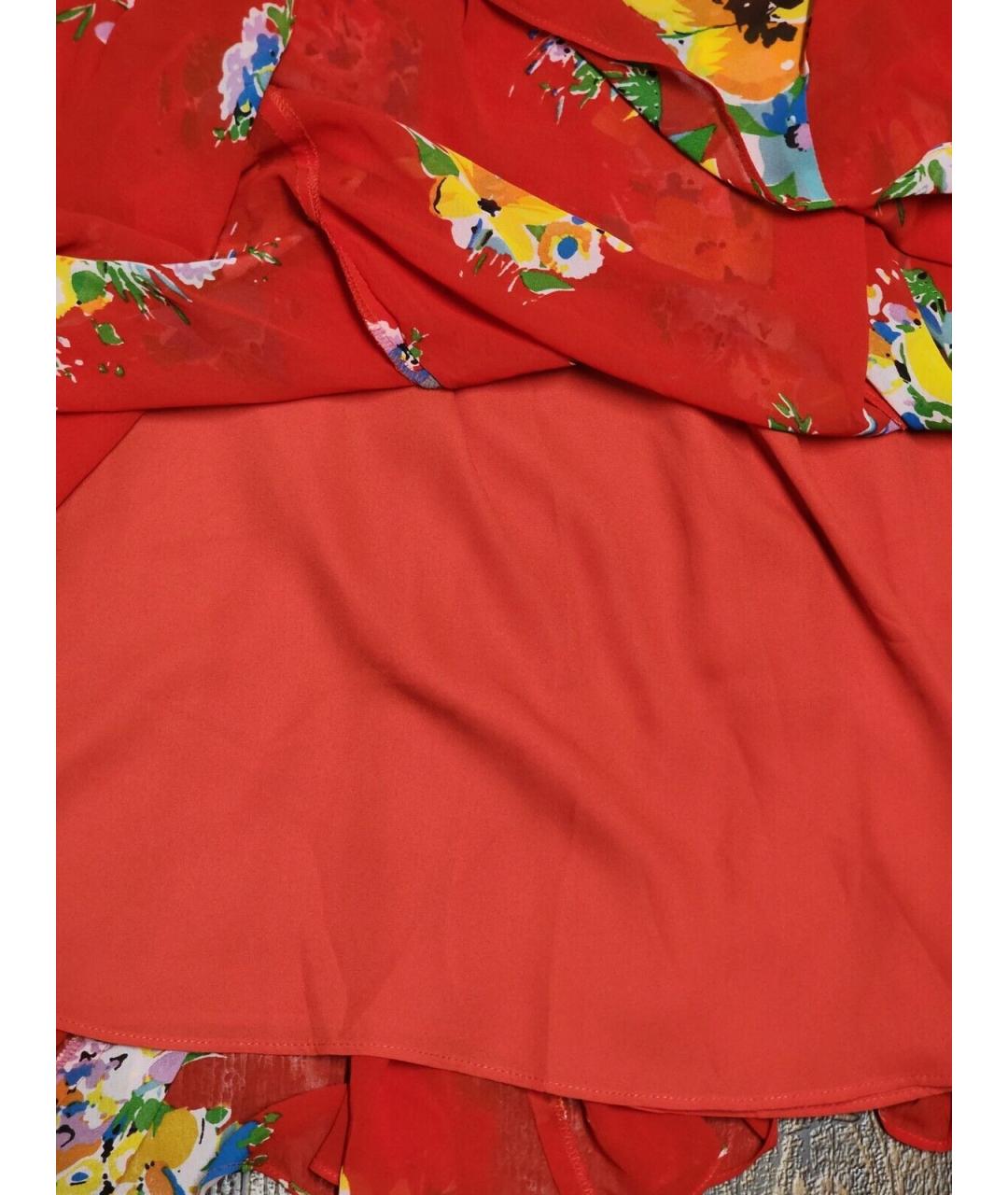 RALPH LAUREN Красное полиэстеровое повседневное платье, фото 7