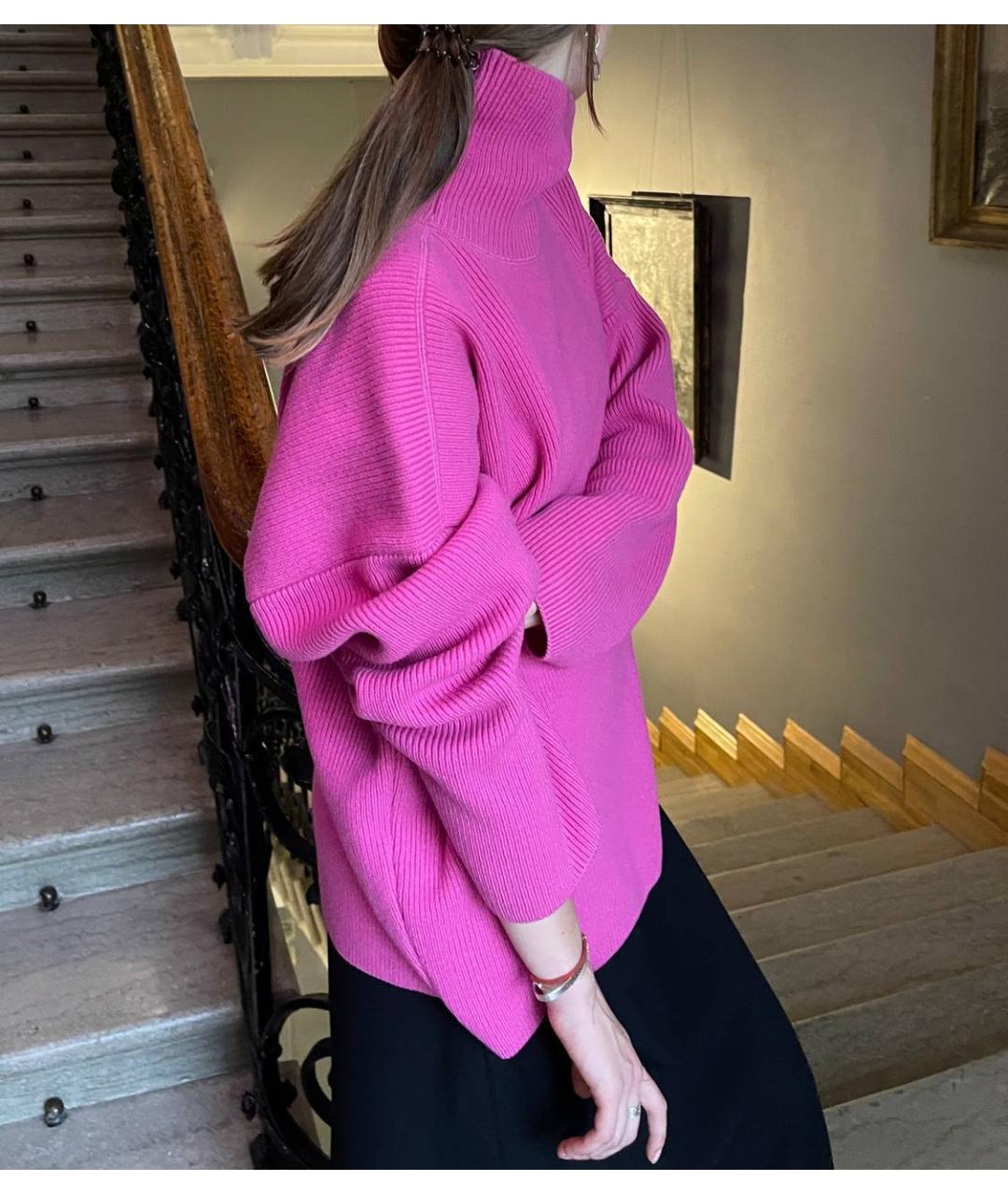 AMI ALEXANDRE MATTIUSSI Розовый шерстяной джемпер / свитер, фото 6