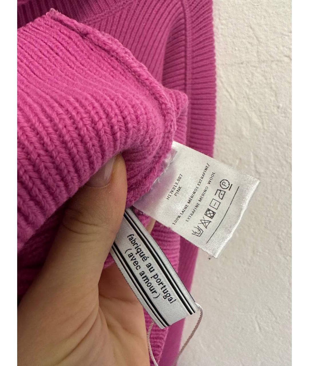 AMI ALEXANDRE MATTIUSSI Розовый шерстяной джемпер / свитер, фото 4