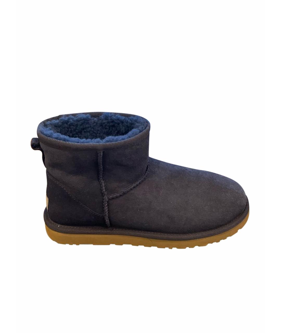 UGG AUSTRALIA Темно-синие замшевые ботинки, фото 1