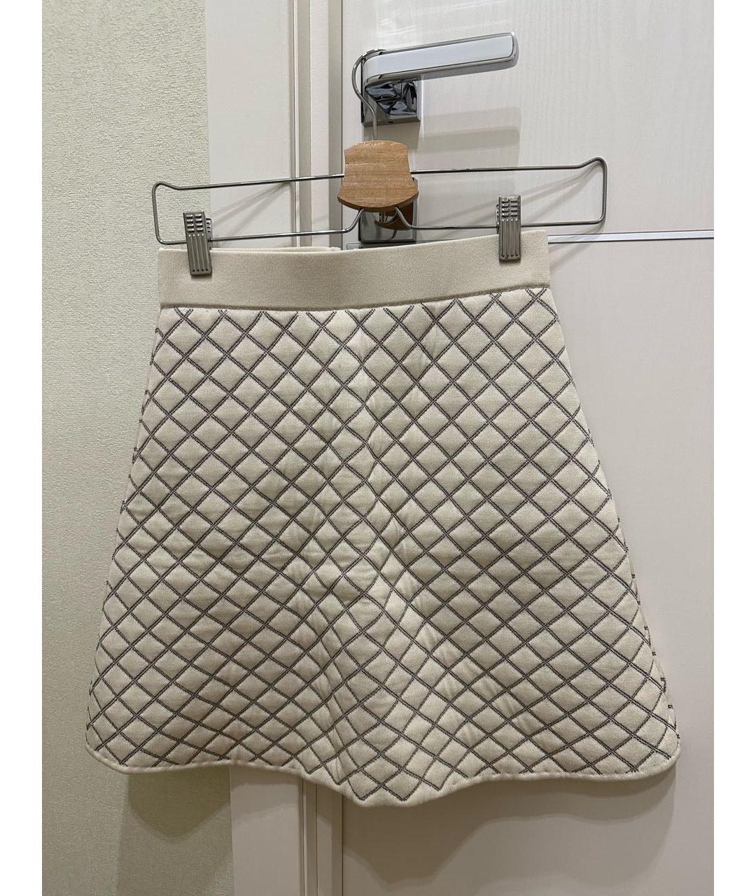 SANDRO Бежевая полиамидовая юбка мини, фото 2