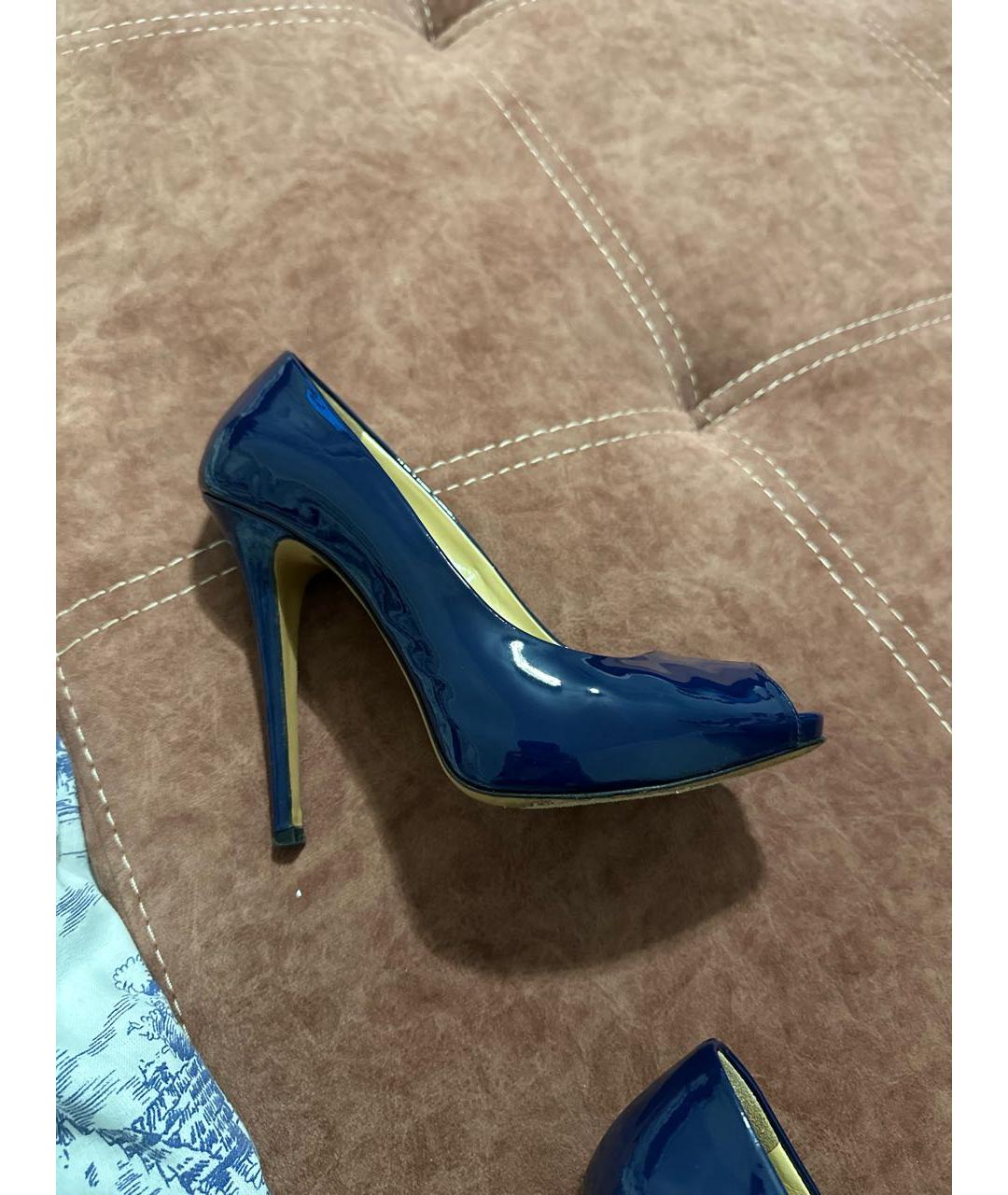 GIAN MARCO LORENZI Темно-синие туфли из лакированной кожи, фото 6