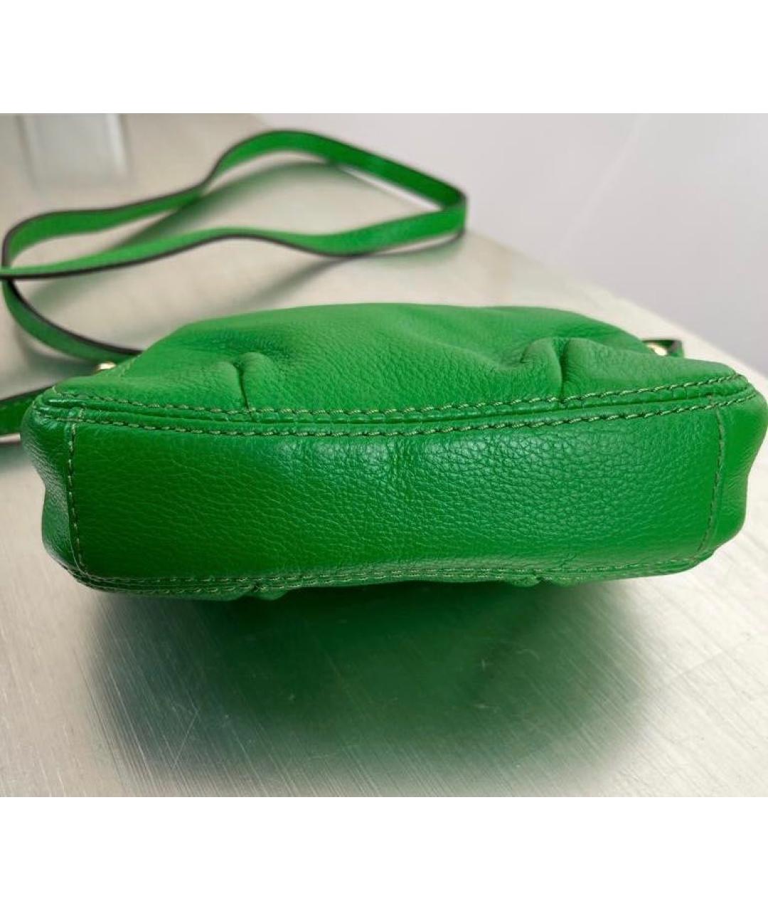 MICHAEL KORS Зеленая кожаная сумка через плечо, фото 3