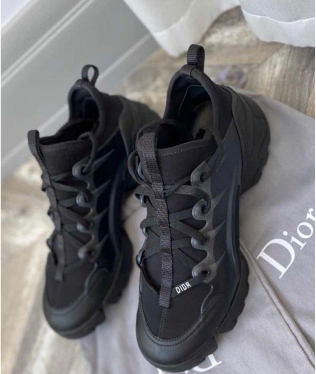 CHRISTIAN DIOR Черные кожаные кроссовки, фото 3