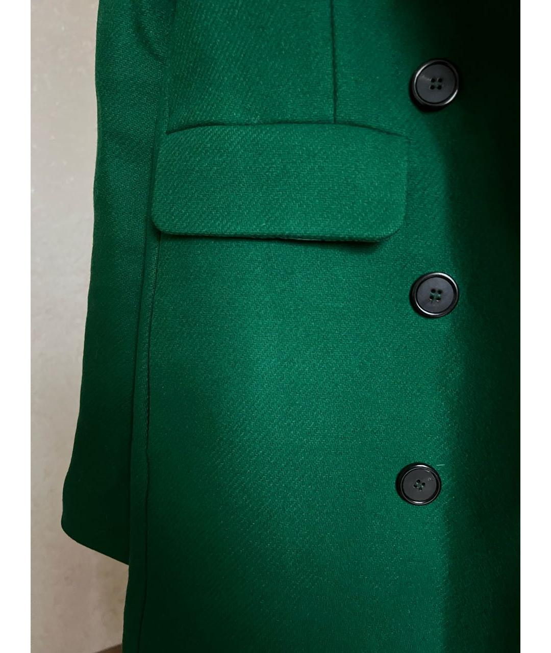 PAUL & JOE Зеленые шерстяное пальто, фото 2