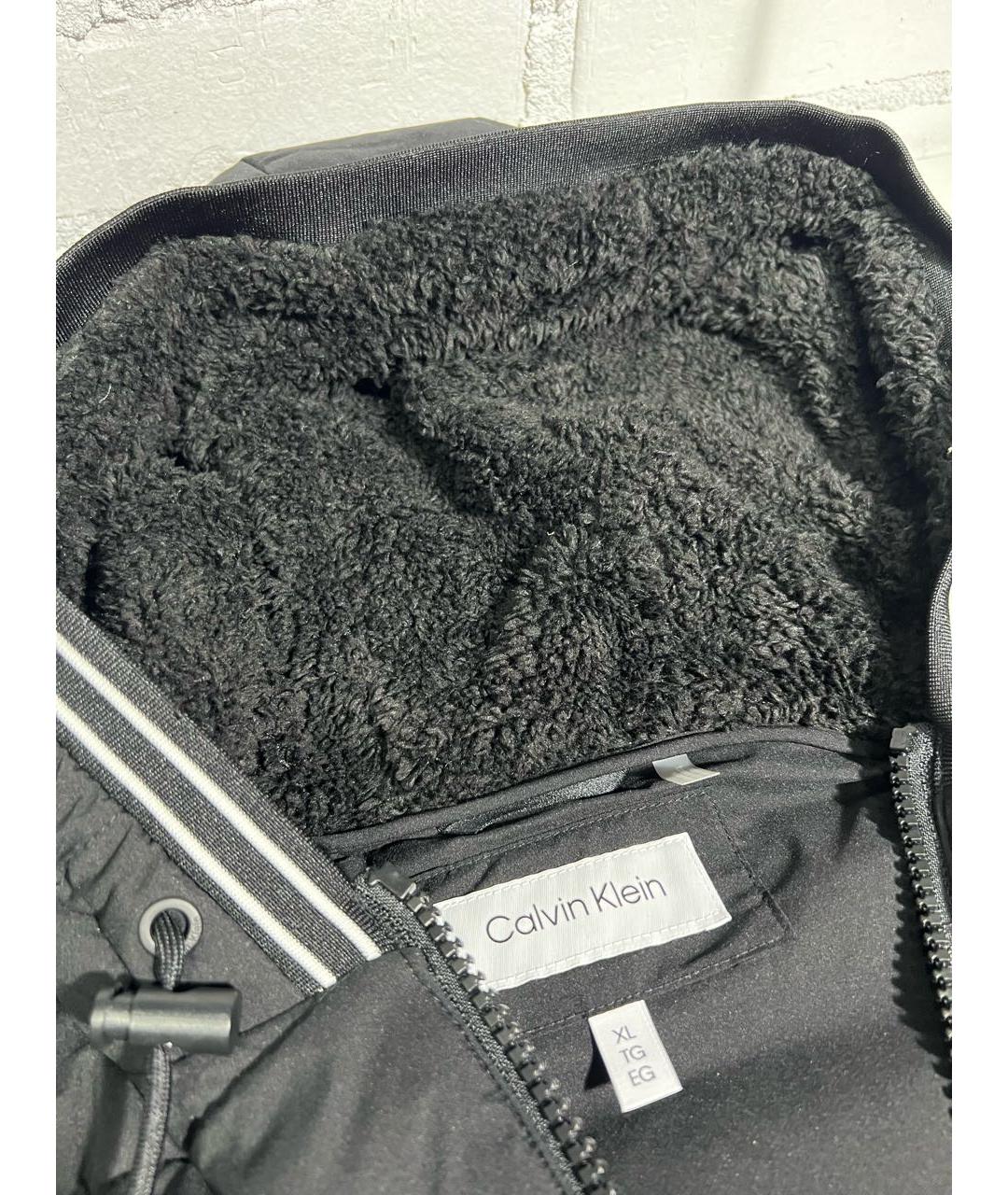 CALVIN KLEIN Черная полиэстеровая куртка, фото 6