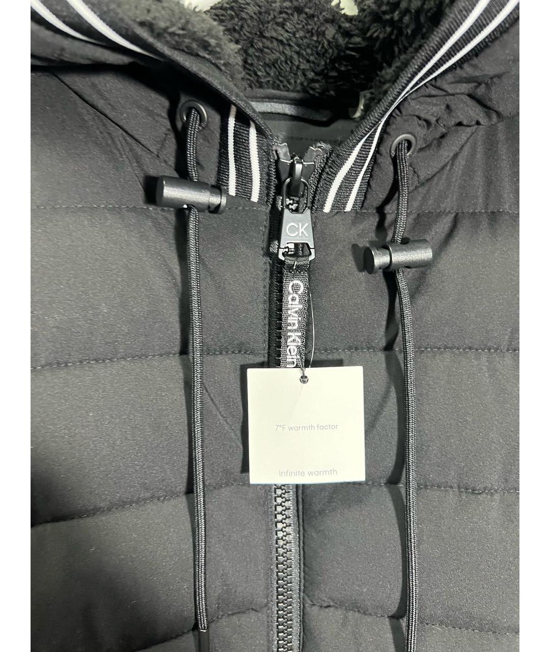 CALVIN KLEIN Черная полиэстеровая куртка, фото 4