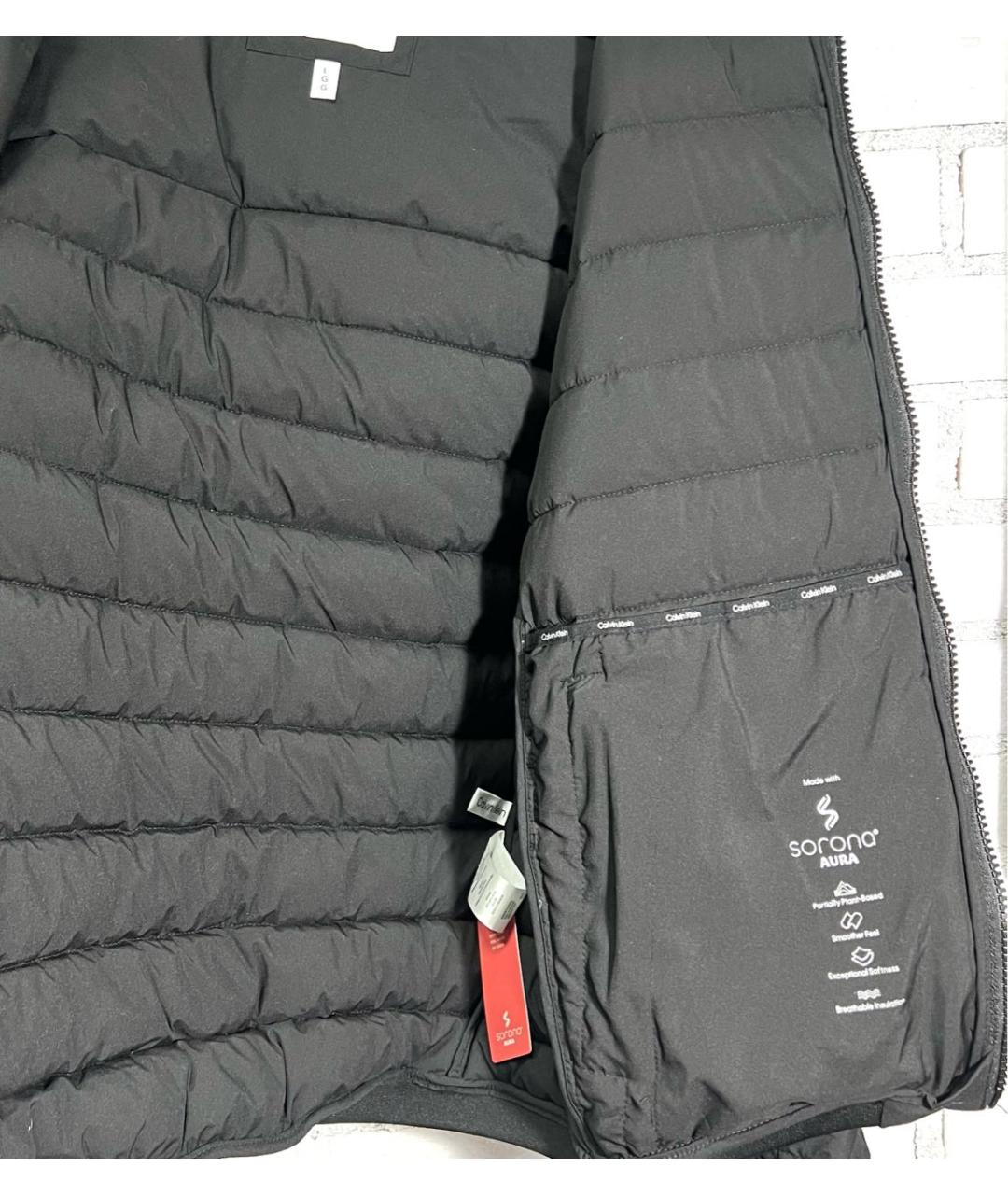 CALVIN KLEIN Черная полиэстеровая куртка, фото 5