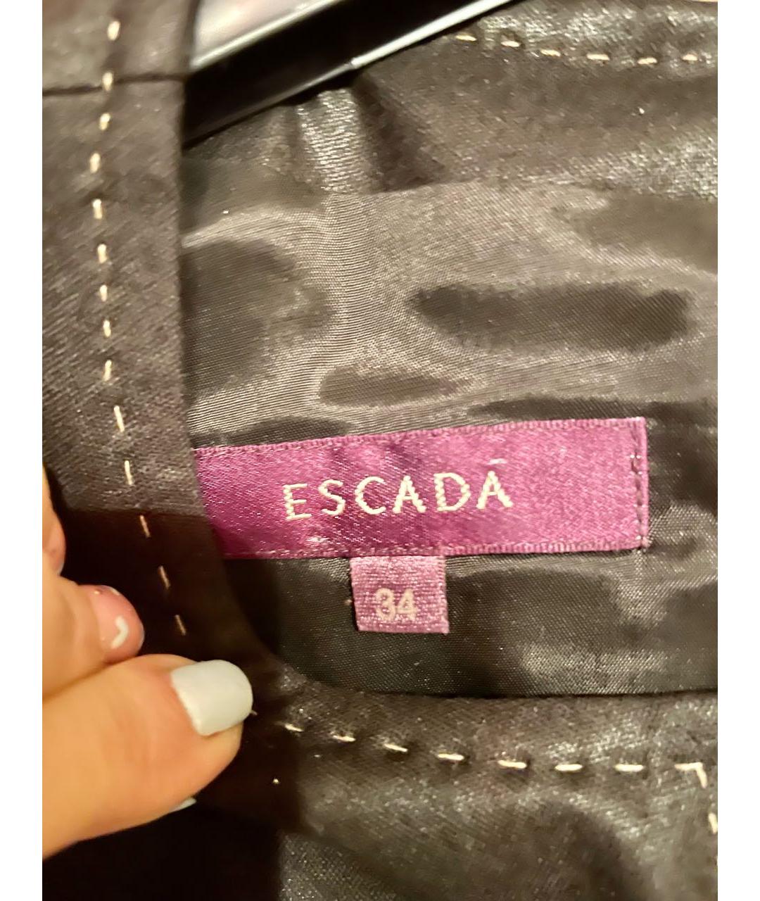 ESCADA Коричневое шерстяное повседневное платье, фото 3