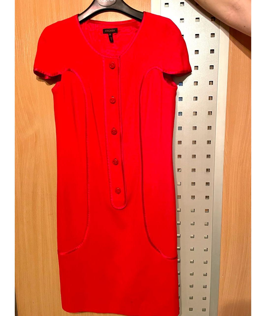 ESCADA Красное вискозное повседневное платье, фото 6