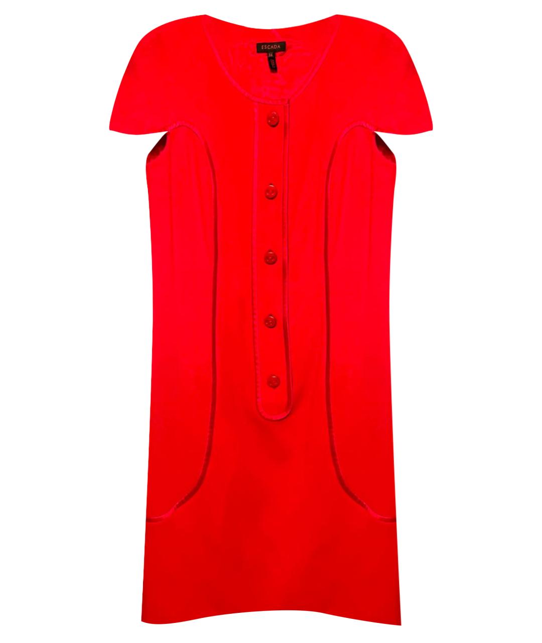 ESCADA Красное вискозное повседневное платье, фото 1
