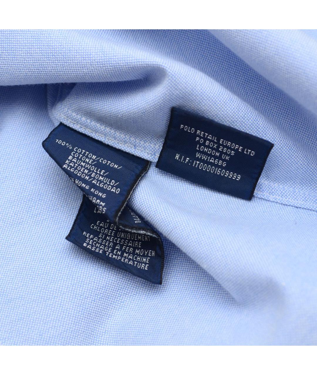 POLO RALPH LAUREN Голубая хлопковая рубашка, фото 5