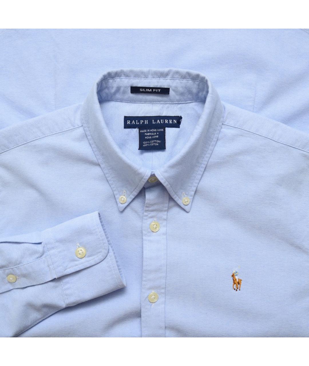 POLO RALPH LAUREN Голубая хлопковая рубашка, фото 3