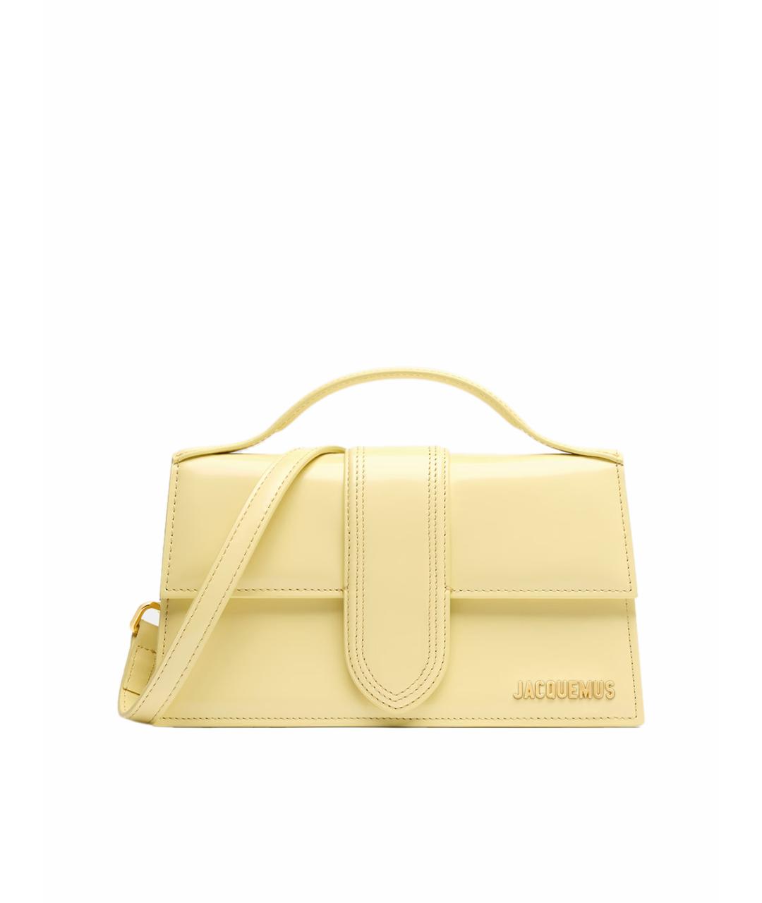 JACQUEMUS Желтая кожаная сумка через плечо, фото 1