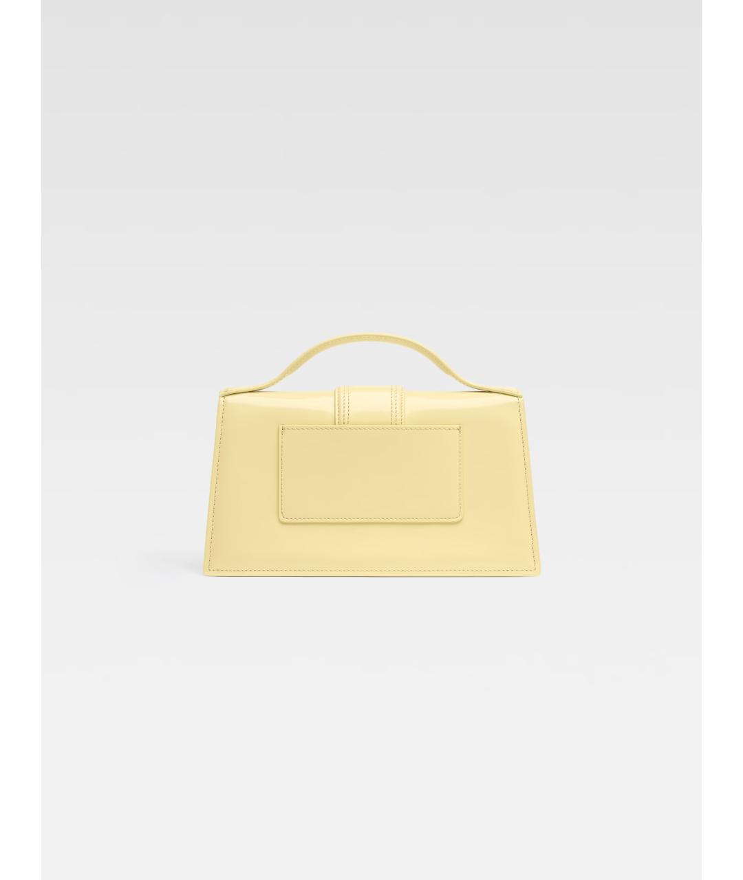 JACQUEMUS Желтая кожаная сумка через плечо, фото 2