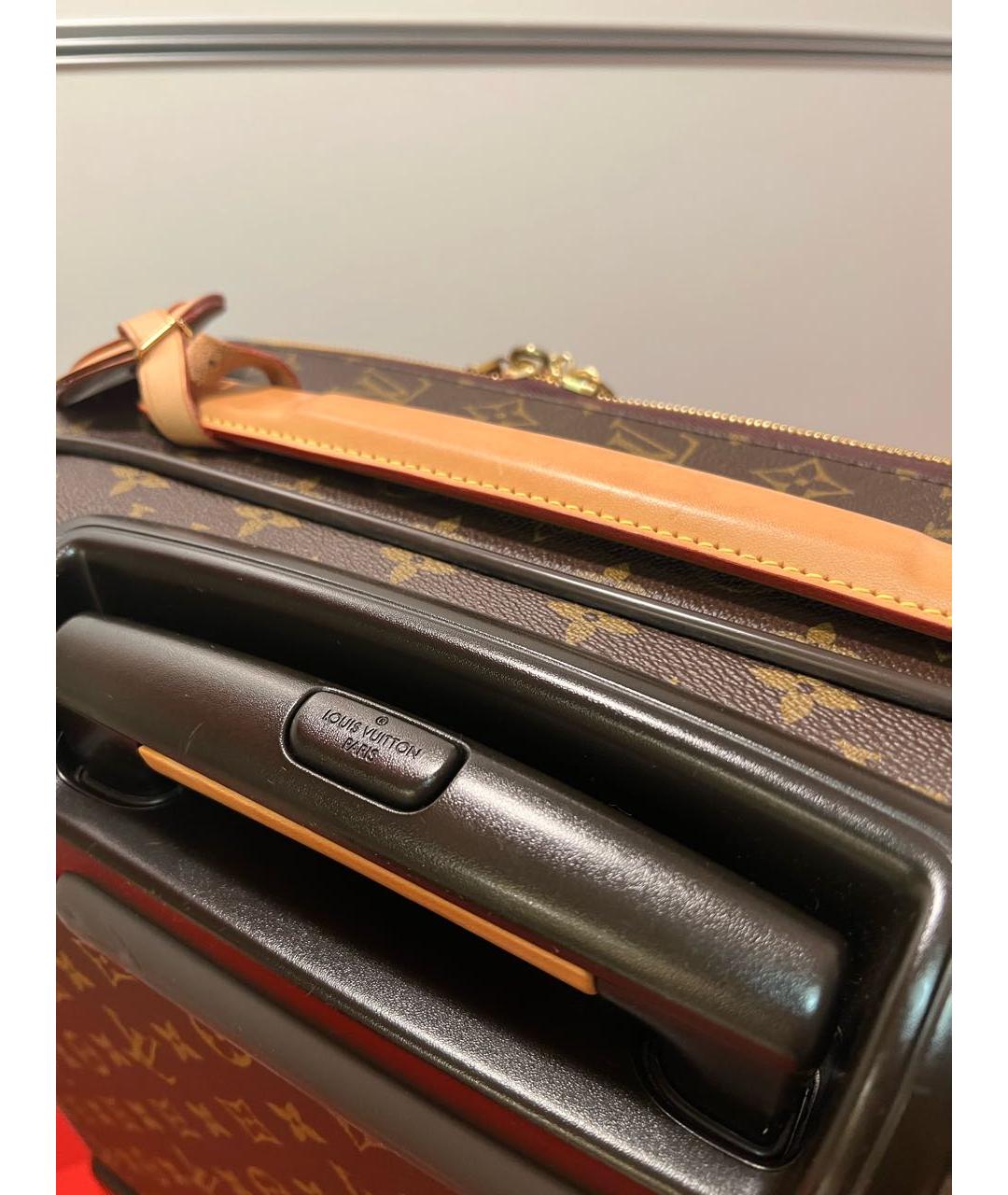 LOUIS VUITTON PRE-OWNED Коричневый чемодан, фото 6