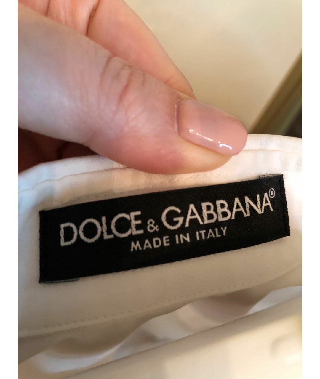 DOLCE&GABBANA Белая хлопковая рубашка, фото 5