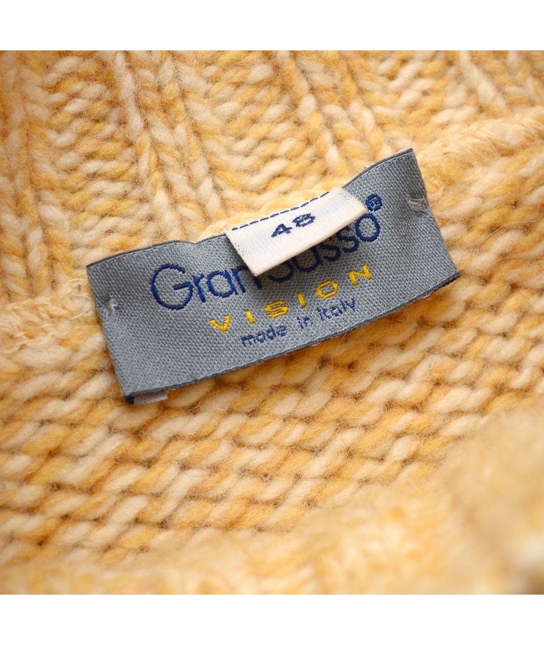 GRAN SASSO Желтый шерстяной джемпер / свитер, фото 4